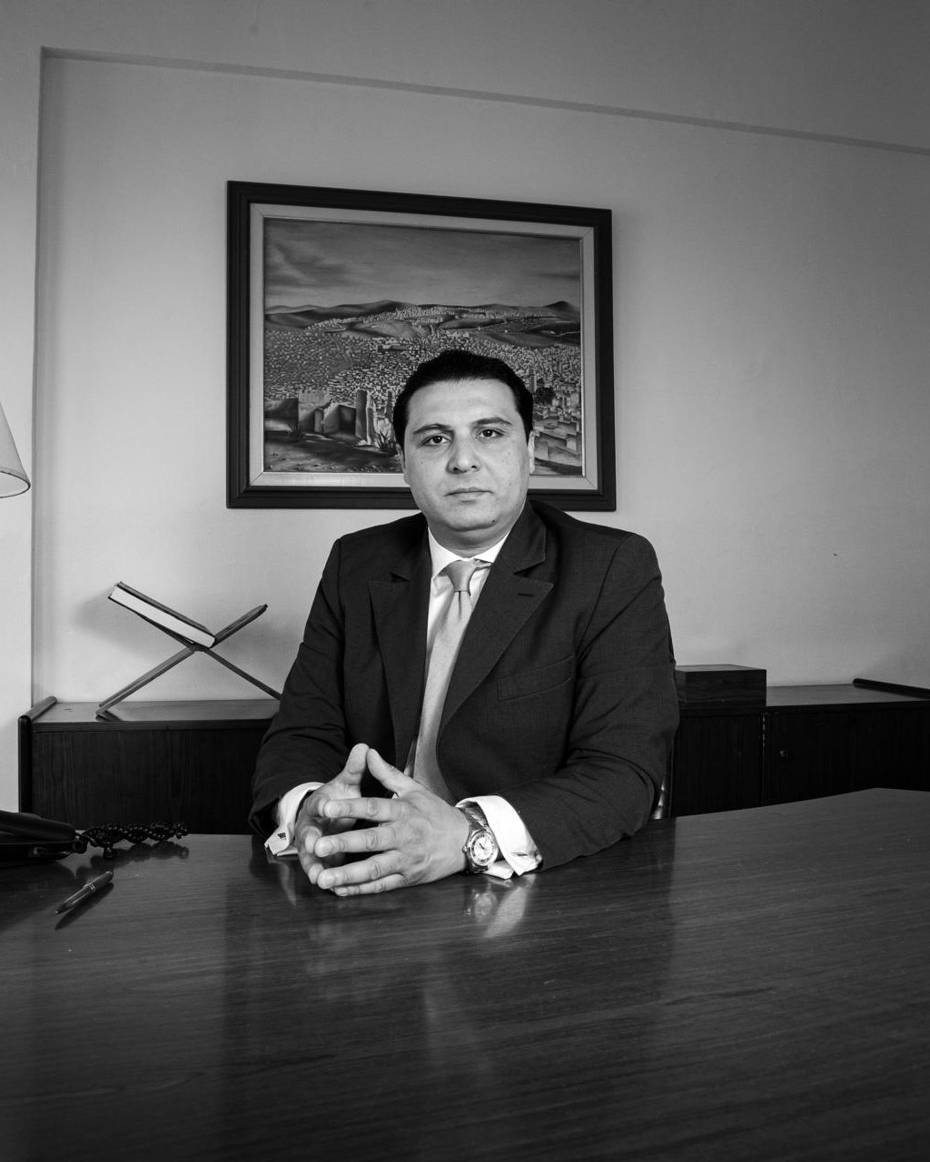 Ahmed El Majdi at his desk